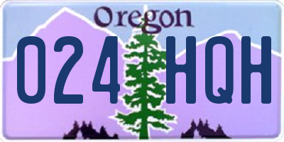 OR license plate 024HQH