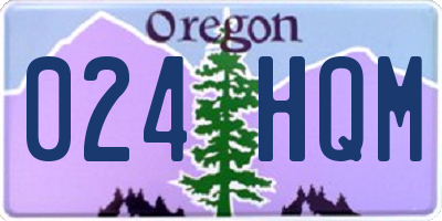 OR license plate 024HQM