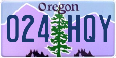 OR license plate 024HQY