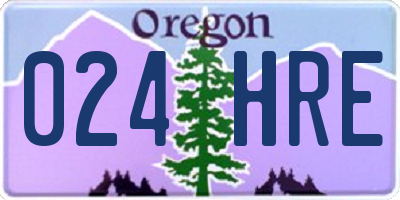 OR license plate 024HRE
