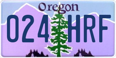OR license plate 024HRF