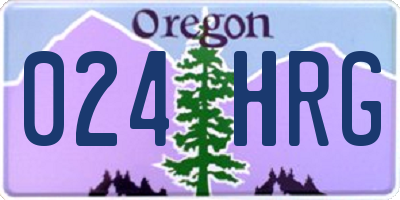 OR license plate 024HRG