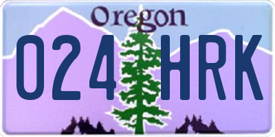 OR license plate 024HRK