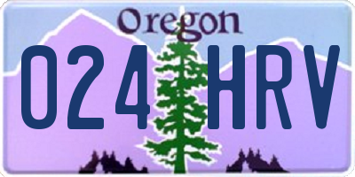 OR license plate 024HRV