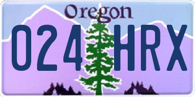 OR license plate 024HRX