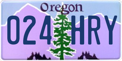 OR license plate 024HRY