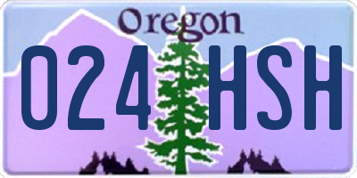 OR license plate 024HSH
