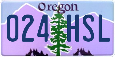 OR license plate 024HSL
