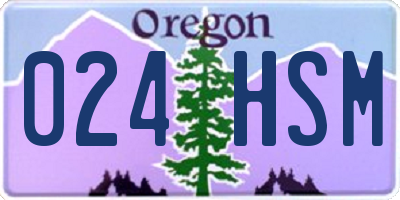 OR license plate 024HSM