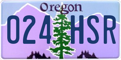 OR license plate 024HSR