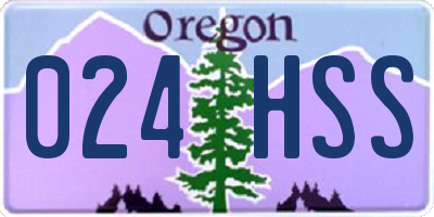 OR license plate 024HSS