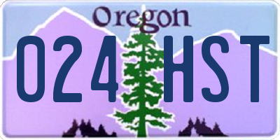 OR license plate 024HST