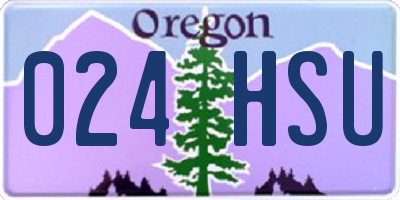OR license plate 024HSU