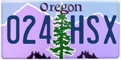OR license plate 024HSX