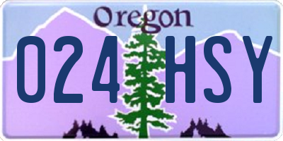 OR license plate 024HSY