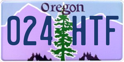 OR license plate 024HTF