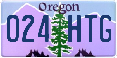 OR license plate 024HTG