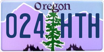 OR license plate 024HTH