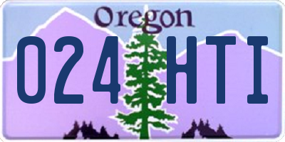 OR license plate 024HTI