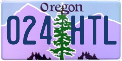 OR license plate 024HTL
