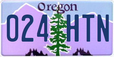 OR license plate 024HTN