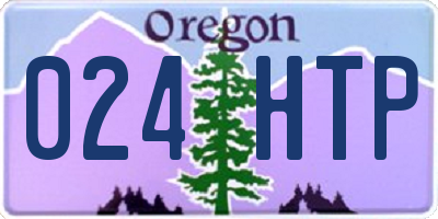 OR license plate 024HTP