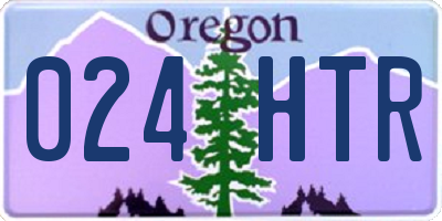 OR license plate 024HTR