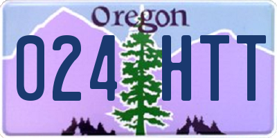 OR license plate 024HTT