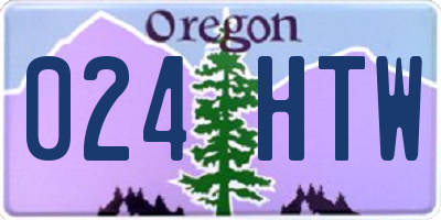 OR license plate 024HTW