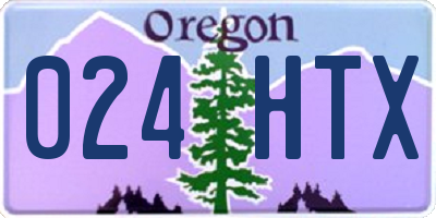 OR license plate 024HTX