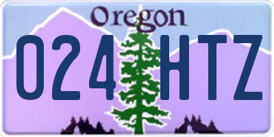 OR license plate 024HTZ
