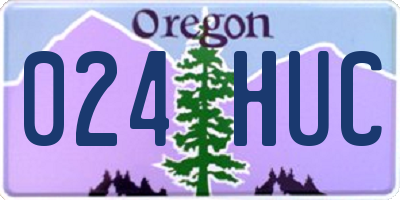 OR license plate 024HUC