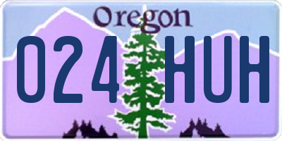 OR license plate 024HUH
