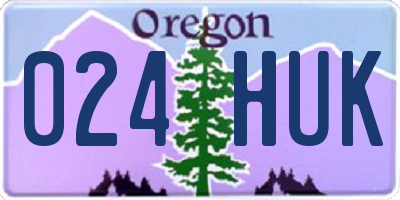 OR license plate 024HUK