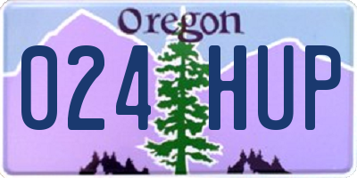 OR license plate 024HUP