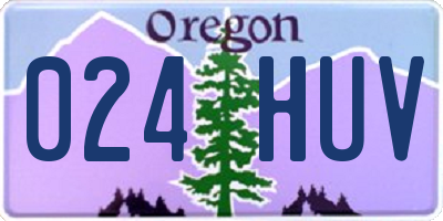 OR license plate 024HUV