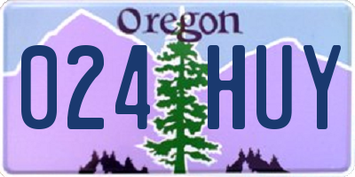 OR license plate 024HUY