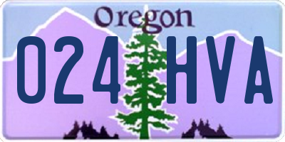 OR license plate 024HVA