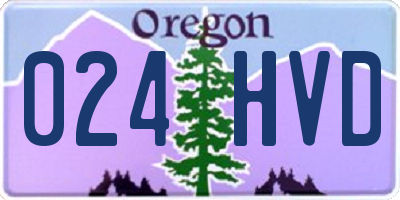 OR license plate 024HVD