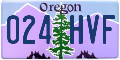 OR license plate 024HVF