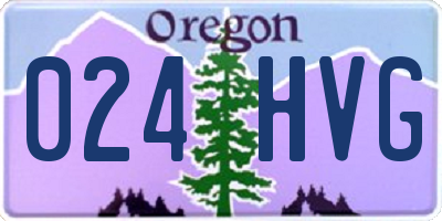 OR license plate 024HVG