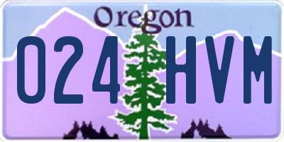 OR license plate 024HVM