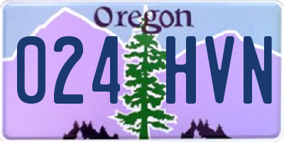 OR license plate 024HVN