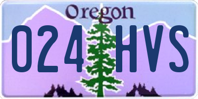 OR license plate 024HVS