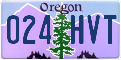 OR license plate 024HVT
