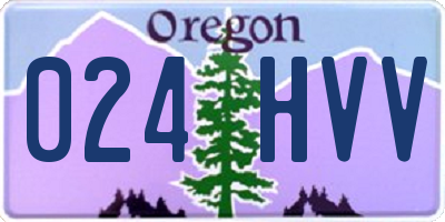 OR license plate 024HVV