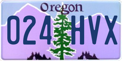 OR license plate 024HVX