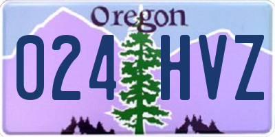 OR license plate 024HVZ