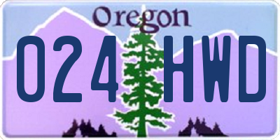 OR license plate 024HWD