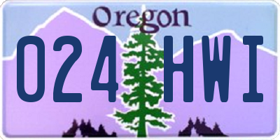 OR license plate 024HWI